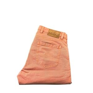 Axels Orange Stretch Denim Zipper Fly Men's Jeans Size 31x30